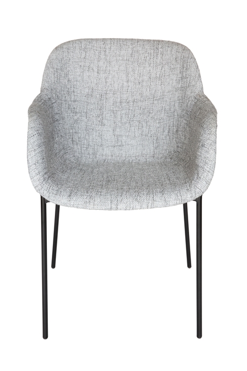Milan Fabric Dining Chair | Textured Light Grey