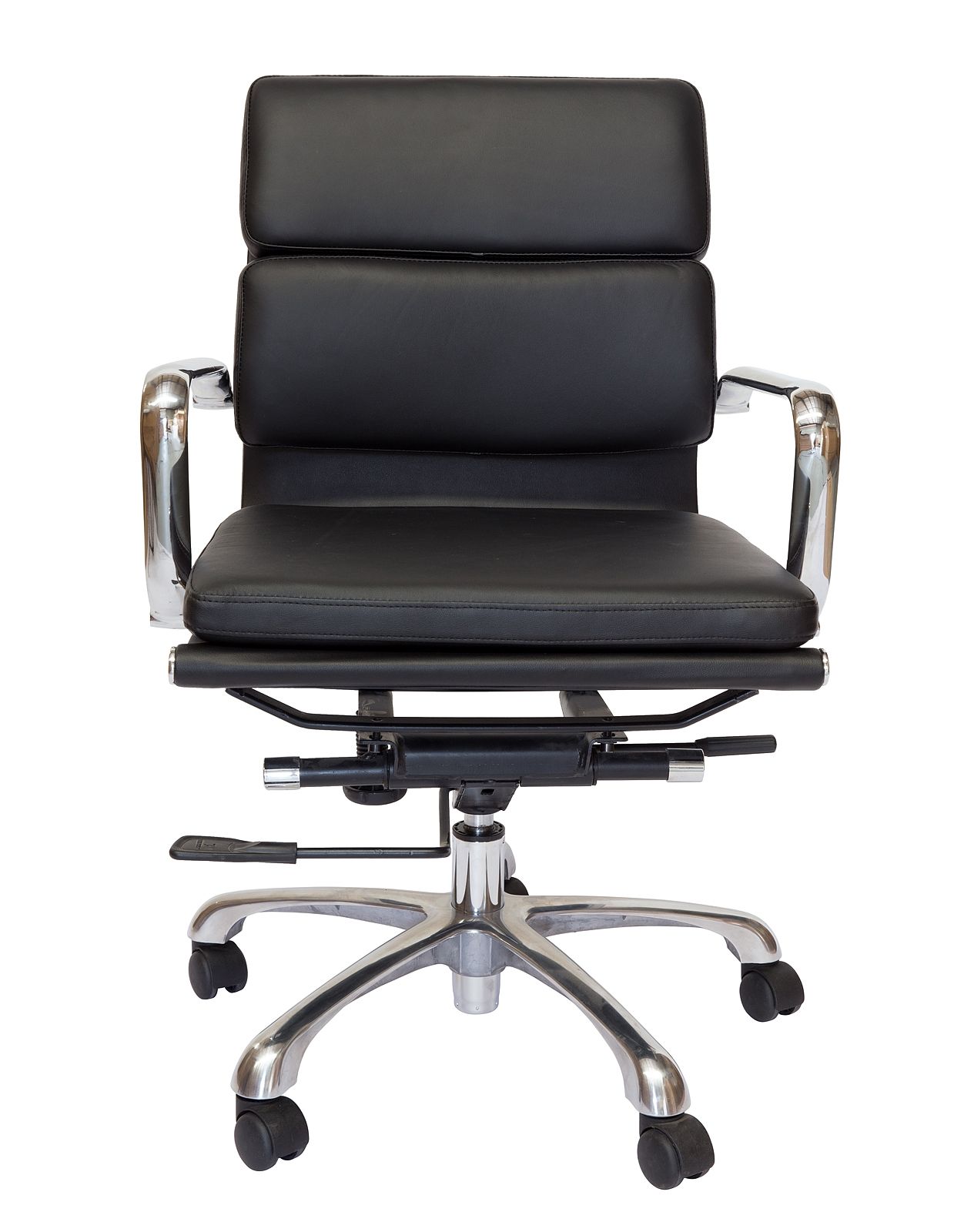 Eames Inspired Mid Back Soft Pad Management Desk / Office Chair | Black