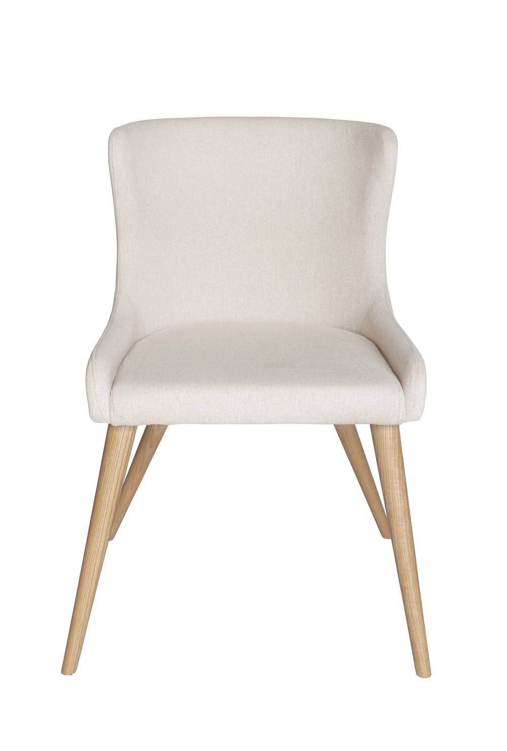 Osaka Dining Chair | Ivory Fabric | Natural Legs