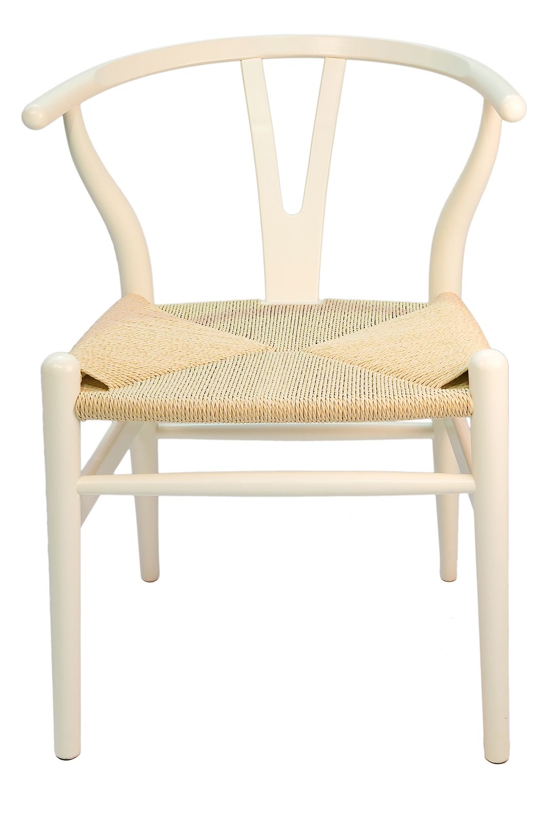 Replica Hans Wegner Wishbone Chair | Bone White Frame & Natural Seat