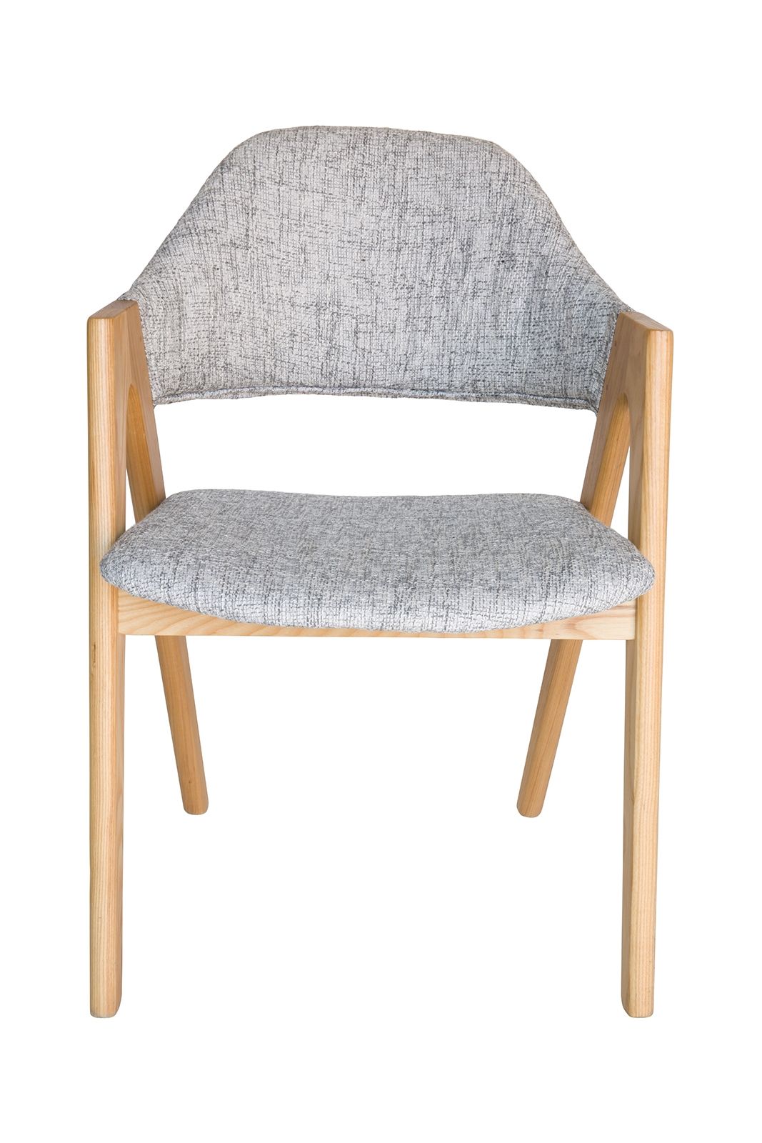 Replica Kai Kristiansen Compass Chair | Textured Light Grey & Natural