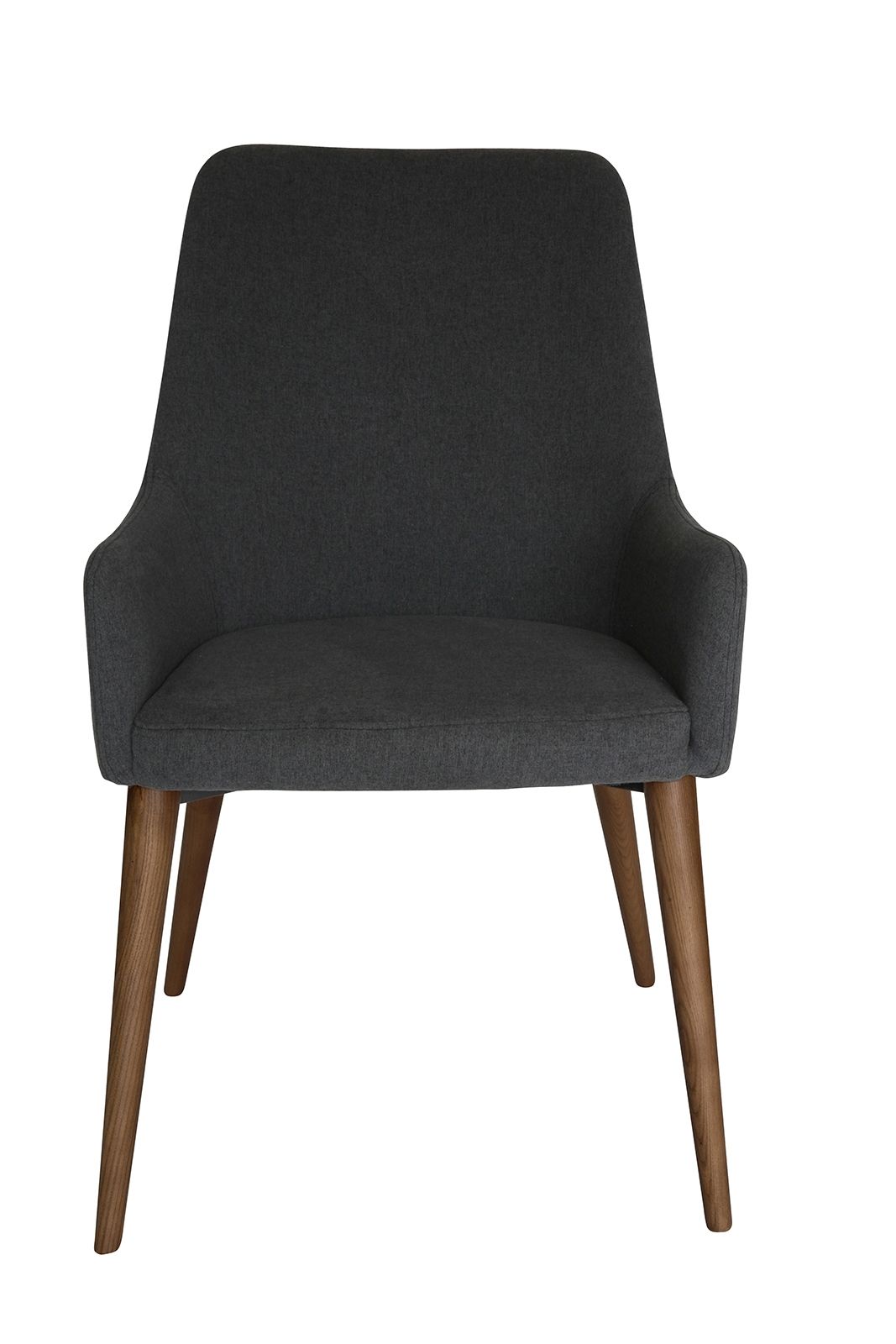 Rio Dining Chair | Dark Grey Fabric | Walnut Legs