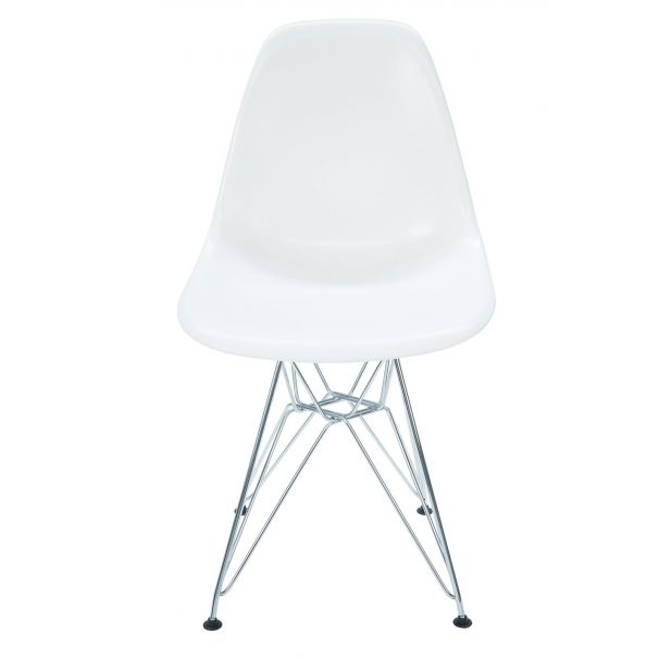 Replica Eames DSR Eiffel Chair Chrome Legs White