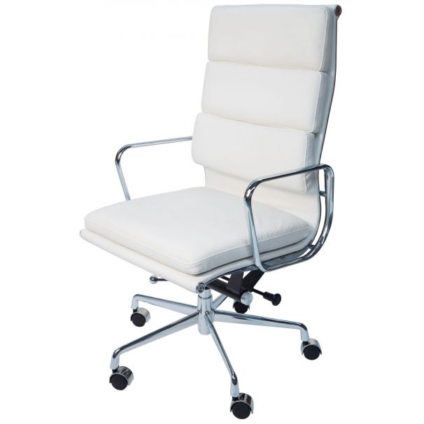 Eames premium leather replica high back soft pad management office chair outlet