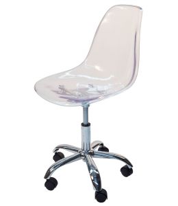 Replica Eames DSW / DSR Desk Chair | Clear Transparent