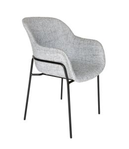 Curved Fabric Dining Chair