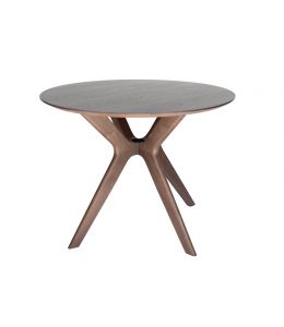 Doreen Collection | Wood Round Dining Table | Walnut | 100cm