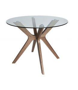Doreen Collection | Glass Round Dining Table | 100cm