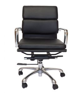 Eames Inspired Low Back Soft Pad Management Office Chair | Black