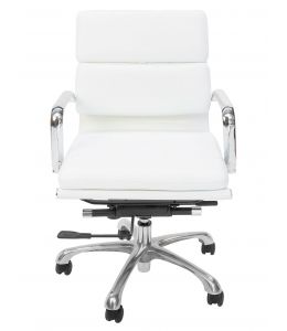 Eames Inspired Low Back Soft Pad Management Office Chair | White