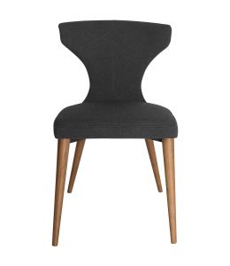 Havana Dining Chair | Dark Grey Fabric | Walnut Legs
