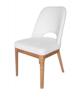 Maribel Bouclé Dining Chair | Natural Legs