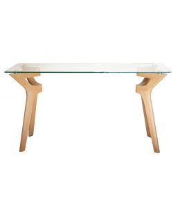 Murf Collection | Rectangular Glass Console Table | Natural