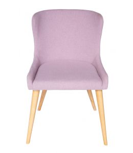 Osaka Dining Chair | Soft Pink Fabric | Natural Legs