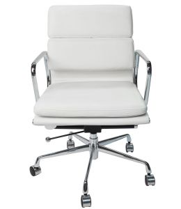 Replica Eames Low Back Soft Pad Management Office Chair | White