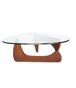 Replica Isamu Noguchi Glass Coffee Table | Walnut