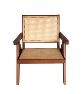 Replica Pierre Jeanneret Chandigarh Lounge Armchair | Walnut & Natural