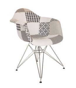 Replica Eames DAR Eiffel Chair | Fabric Seat | Chrome Legs