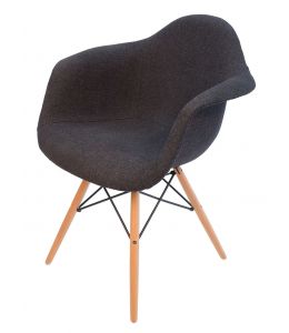 Replica Eames DAW Eiffel Chair | Fabric Seat | Natural Wood Legs