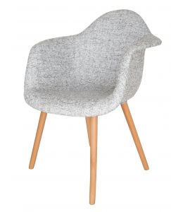 Replica Eames DAW Hal Inspired Chair | Fabric Seat | Natural Beech Legs