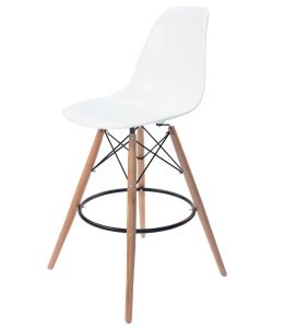Replica Eames DSW Bar / Kitchen Stool | Natural Wood Legs