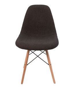 Replica Eames DSW Eiffel Chair | Grey / Charcoal Seat | Natural Wood Legs