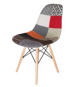 Replica Eames DSW Eiffel Chair | Fabric Seat | Natural Wood Legs