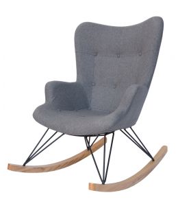 Replica Grant Featherston Rocking Chair | Light Grey Fabric