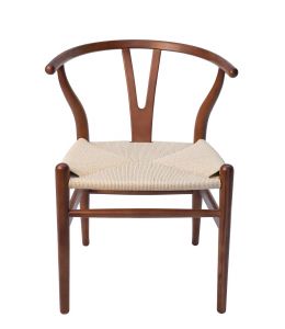 Replica Hans Wegner Wishbone Chair | Walnut Frame & Natural Rattan Seat