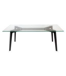 Stad Rectangle Glass Coffee Table | Black