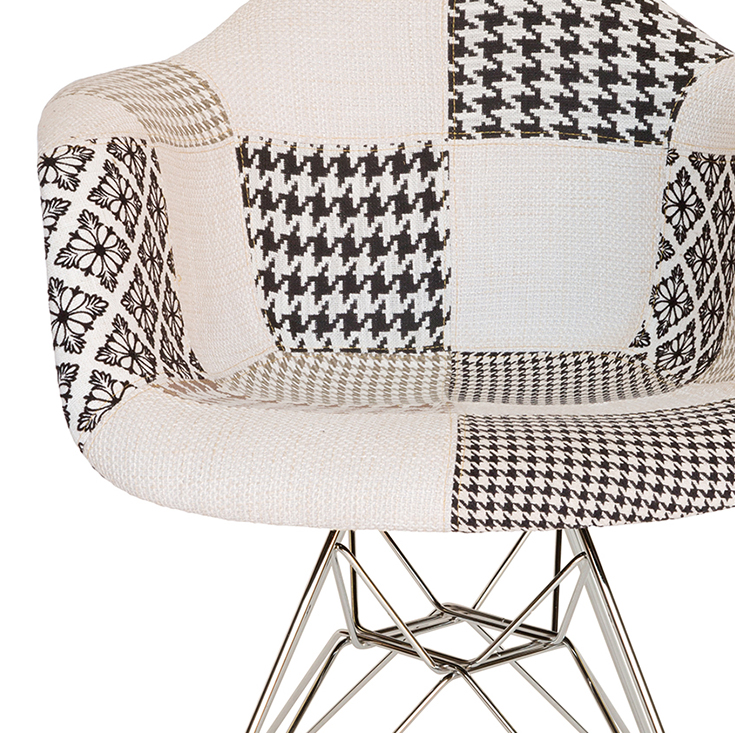 Replica Eames DAR Eiffel Chair | Fabric & Chrome