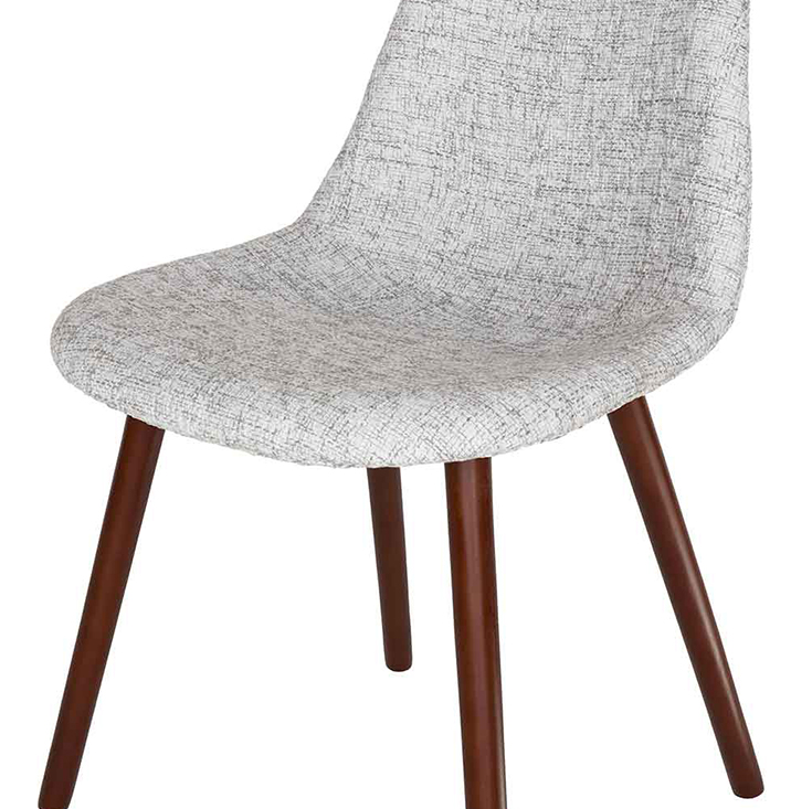 Replica Eames DSW Hal Inspired Chair | Fabric & Walnut