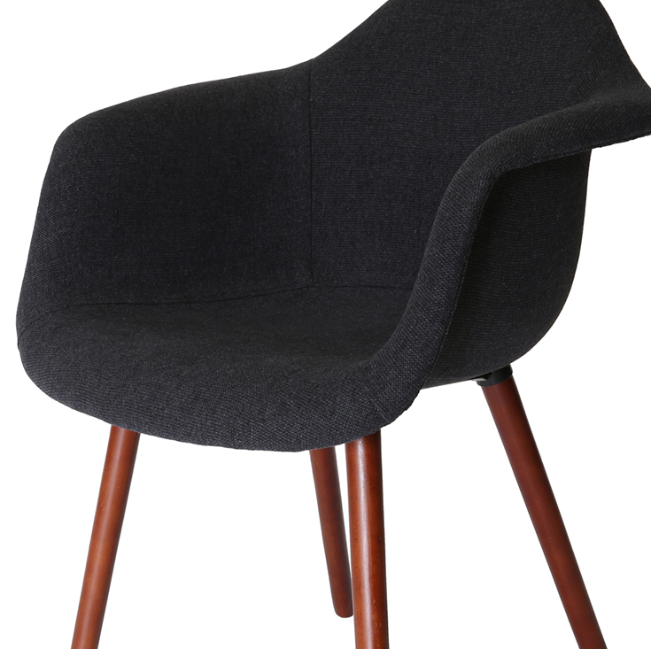 Replica Eames DAW Hal Inspired Chair | Fabric & Walnut
