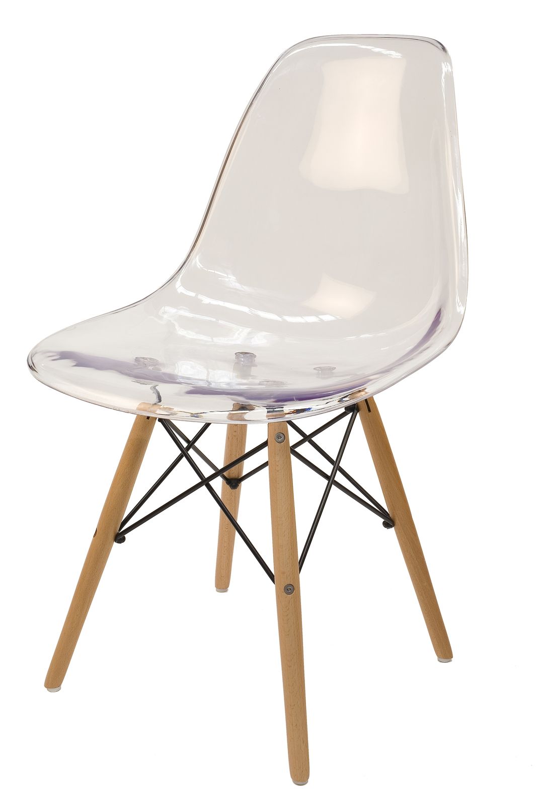 Replica Eames DSW Eiffel Chair | Clear & Natural