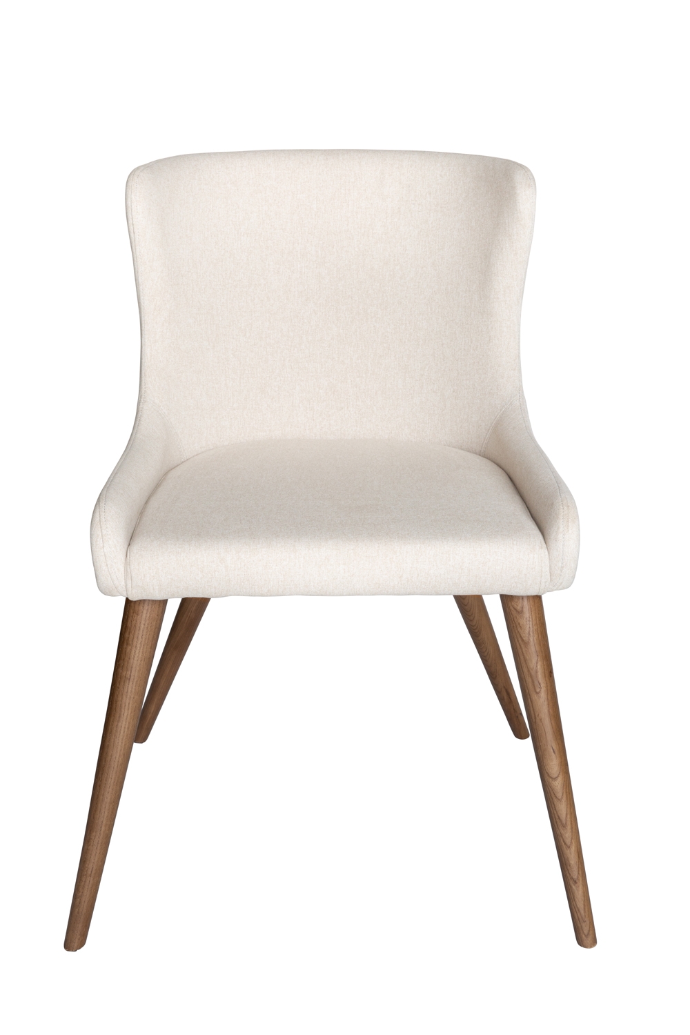Osaka Dining Chair | Ivory Fabric | Walnut Legs