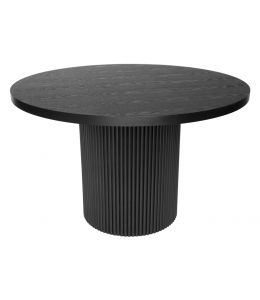 Aviana Round Wood Dining Table | Black | 120cm
