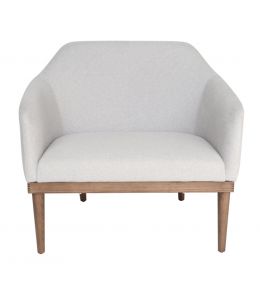Bojan Arm Chair | Light Grey Fabric | Walnut Legs