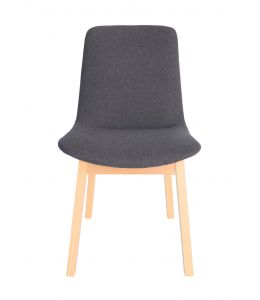 Cozy Dining Chair | Grey Fabric | Natural Legs