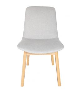 Cozy Dining Chair | Light Grey Fabric | Natural Legs