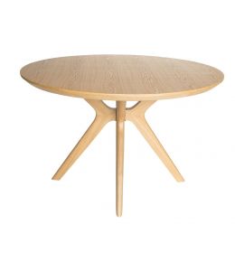 Doreen Collection | Wood Round Dining Table | Natural | 120cm