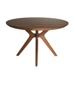 Doreen Collection | Wood Round Dining Table | Walnut | 120cm