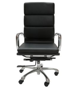 Eames Inspired High Back Soft Pad Executive Desk / Office Chair | Black