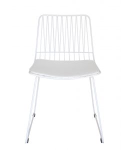 Lory Bend Wire Chair | White
