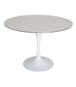 Doreen Collection | Glass Round Dining Table | 100cm