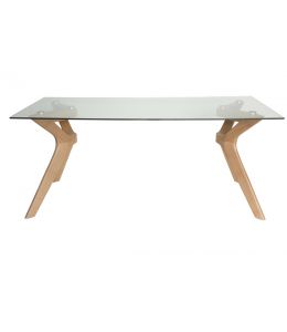 Murf Glass Dining Table | Natural | 180cm