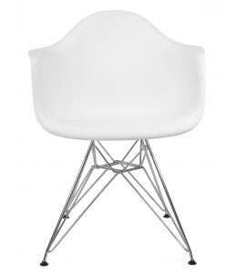 Replica Eames DAR Eiffel Chair | Chrome Legs | White