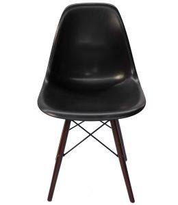 Replica Eames DSW Eiffel Chair | Walnut Legs | Black