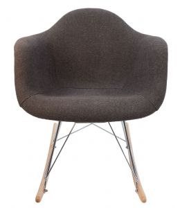 Replica Eames RAR Rocking Chair | Grey / Charcoal Fabric Seat