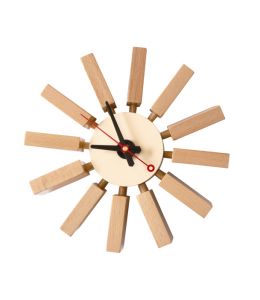 Replica George Nelson Block Clock | Natural