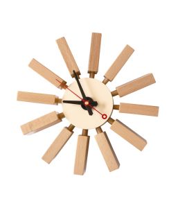 Replica George Nelson Block Clock | Natural